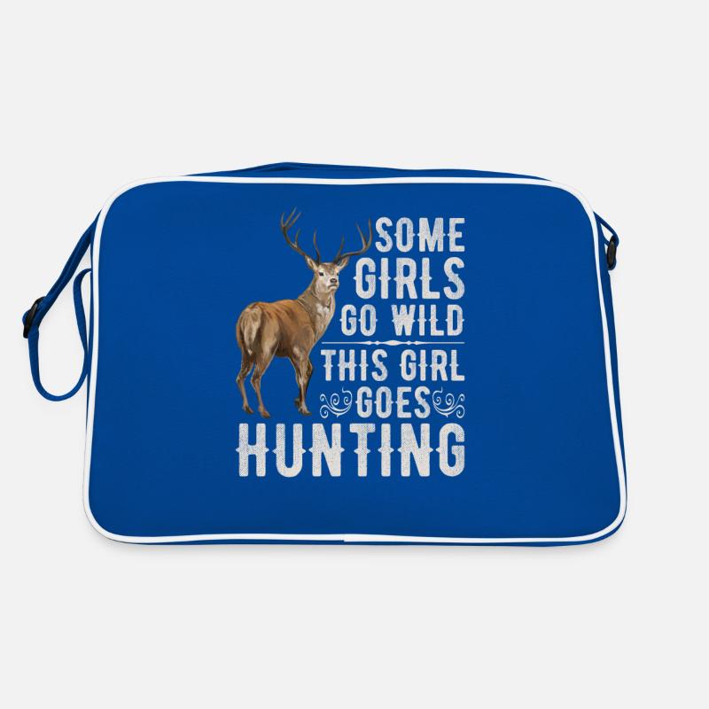 Hirschjagd Jägerin Spruch Jagd Retro Tasche