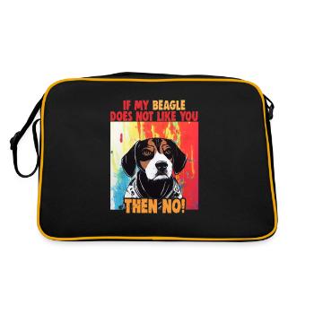 Dog Saying Beagle Design pour les amoureux des chiens - Sac Retro - noir/or - Dos