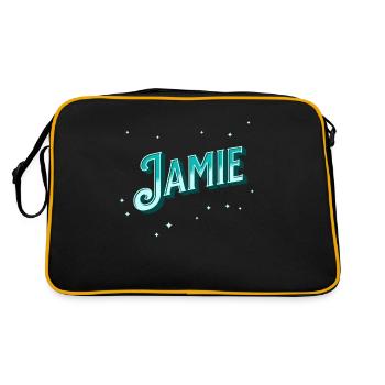 Le nom de Jamie personnalisé - Sac Retro - noir/or - Dos