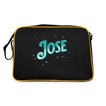 Jose's name personalized - Retro Bag - black/gold - Back