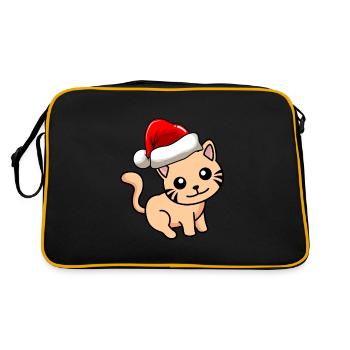 Cat Comic Christmas - Retro Bag - black/gold - Back