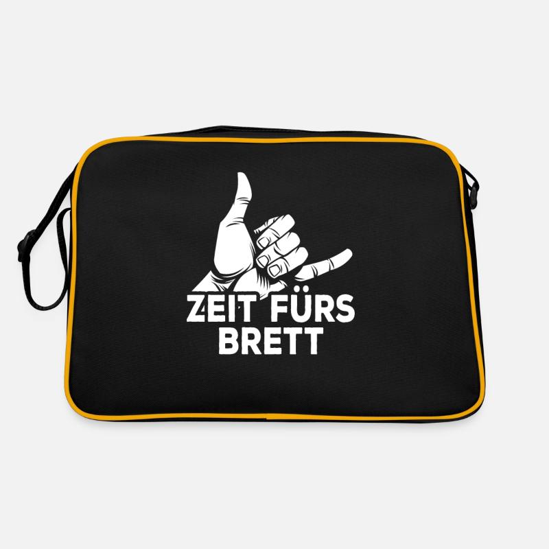 Surfer Zeit Fürs Brett Surfbrett Shaka Windsurfer Retro Tasche