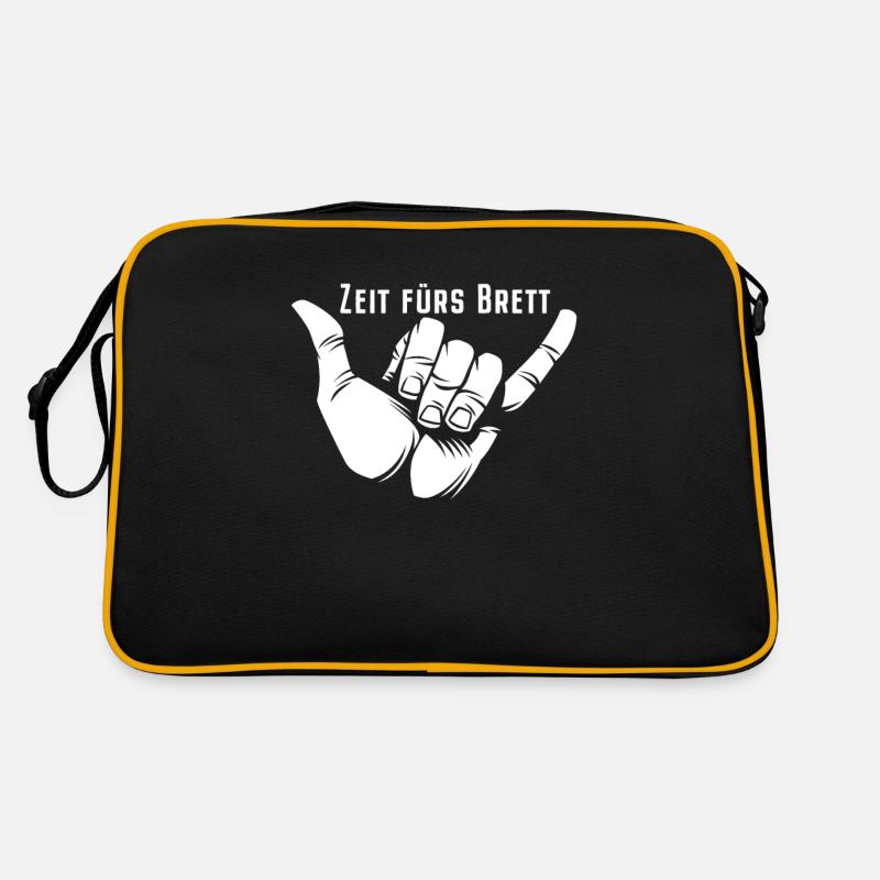 Surfer Zeit Fürs Brett Surfbrett Shaka Windsurfer Retro Tasche