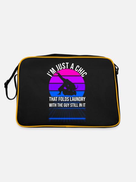 Drôle Jiu Jitsu Brésilien Citation BJJ Femmes - Sac Retro - noir/or - Dos