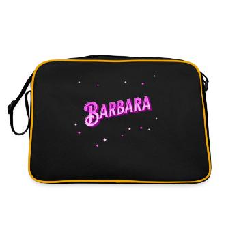 Nom Barbara personnalisé - Sac Retro - noir/or - Dos