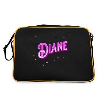 Diana name personalized - Retro Bag - black/gold - Back