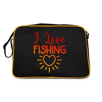 J’adore pêcher - Sac Retro - noir/or - Dos