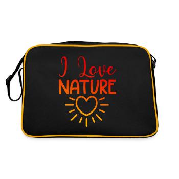 I love nature - Retro Bag - black/gold - Back