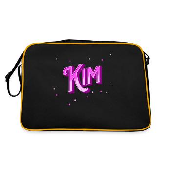 Kim Nom personnalisé - Sac Retro - noir/or - Dos