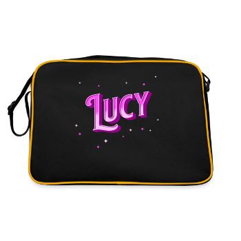 Lucy Name Personalized - Retro Bag - black/gold - Back