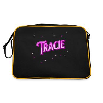Nom Tracie personnalisé - Sac Retro - noir/or - Dos