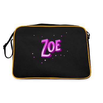 Zoe nom personnalisé - Sac Retro - noir/or - Dos