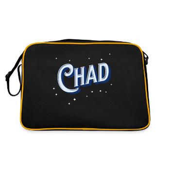 Nom Tchad personnalisé - Sac Retro - noir/or - Dos