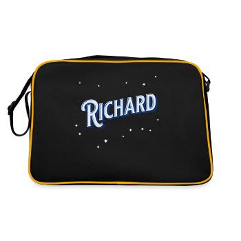 Richard name personalized - Retro Bag - black/gold - Back