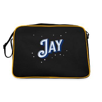 Jay name personalized - Retro Bag - black/gold - Back