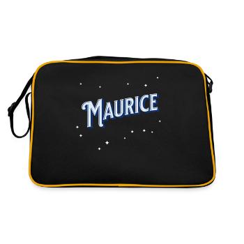 Maurice Namen personalisiert - Retro Tasche - Schwarz/Gold - Hinten