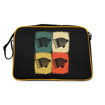 Accordion Styrian Harmonica Accordion - Retro Bag - black/gold - Back