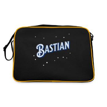 Le nom de Bastian personnalisé - Sac Retro - noir/or - Dos