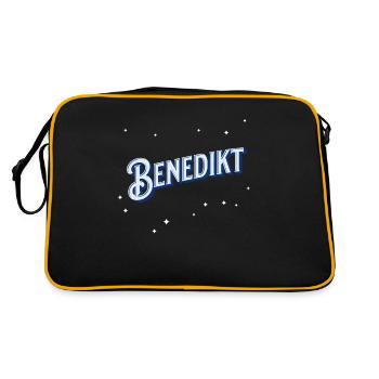Le nom de Benoît personnalisé - Sac Retro - noir/or - Dos