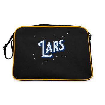 Lars Namen personalisiert - Retro Tasche - Schwarz/Gold - Hinten