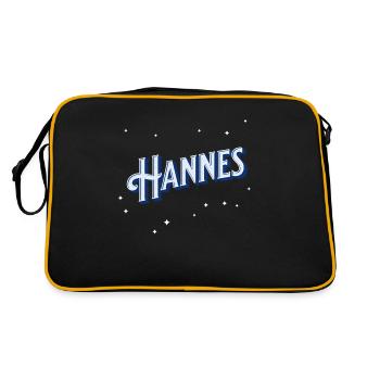 Le nom de Hannes personnalisé - Sac Retro - noir/or - Dos