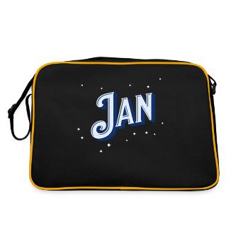 Jan nom personnalisé - Sac Retro - noir/or - Dos