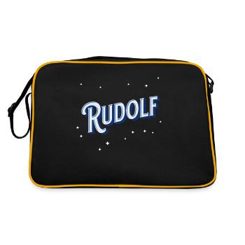 Rudolf name personalized - Retro Bag - black/gold - Back