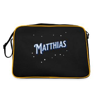 Le nom de Matthias personnalisé - Sac Retro - noir/or - Dos