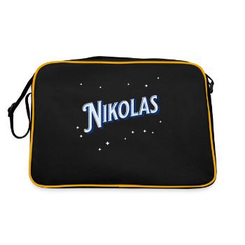 Nikola's name personalized - Retro Bag - black/gold - Back