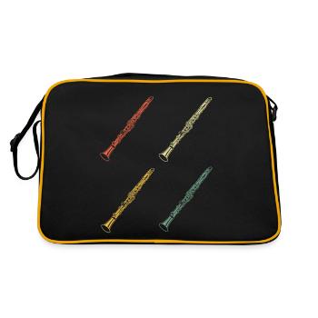 Clarinette Clarinettiste Clarinettiste - Sac Retro - noir/or - Dos