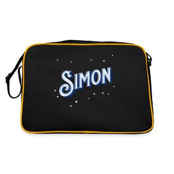 Le nom de Simon personnalisé - Sac Retro - noir/or - Dos