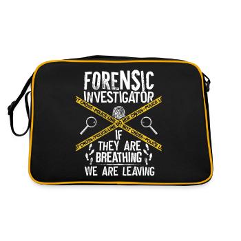 Forensic Technician Crime Scene Investigator Forensic Sentence - Retro Bag - black/gold - Back