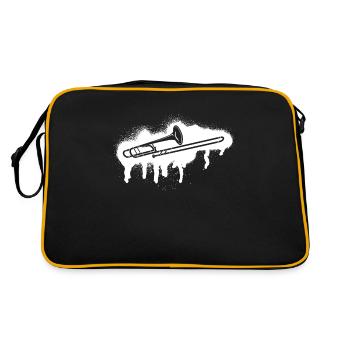 Trombone Trombone player Trombonist - Retro Bag - black/gold - Back
