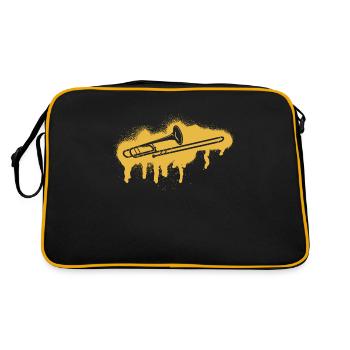 Trombone Trombone player Trombonist - Retro Bag - black/gold - Back