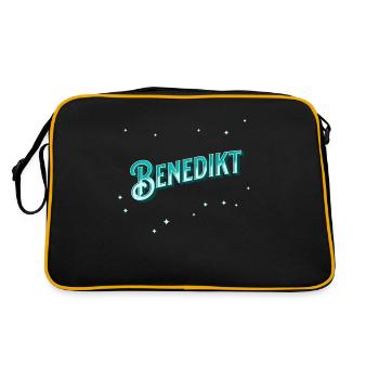 Le nom de Benoît personnalisé - Sac Retro - noir/or - Dos