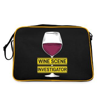 Wine Scene Investigator True Crime Wine Drinker - Sac Retro - noir/or - Dos