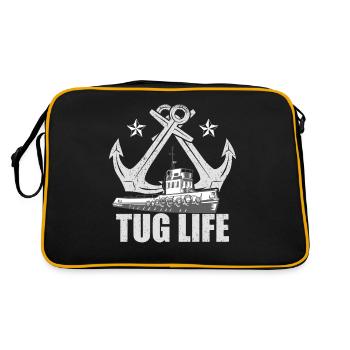 Schlepper Schleppboot Tug Life - Sac Retro - noir/or - Dos