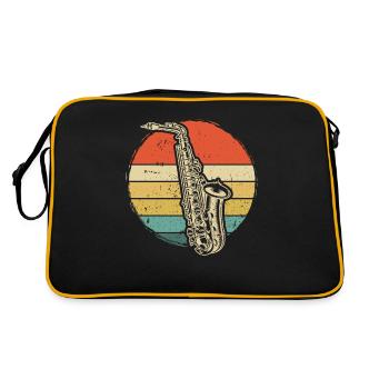 Saxophone Saxophoniste Saxophoniste - Sac Retro - noir/or - Dos