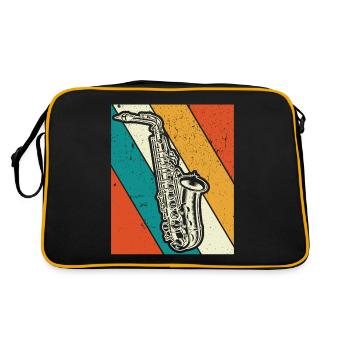 Saxophone Saxophoniste Saxophoniste - Sac Retro - noir/or - Dos