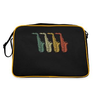 Saxophone Saxophoniste Saxophoniste - Sac Retro - noir/or - Dos