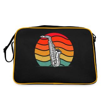 Saxophone Saxophoniste Saxophoniste - Sac Retro - noir/or - Dos