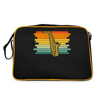 Saxophone Saxophoniste Saxophoniste - Sac Retro - noir/or - Dos