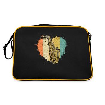Saxophone Saxophoniste Saxophoniste - Sac Retro - noir/or - Dos