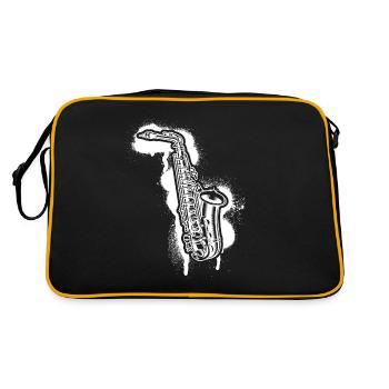 Saxophone Saxophoniste Saxophoniste - Sac Retro - noir/or - Dos