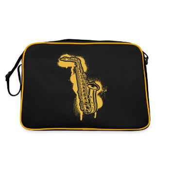 Saxophone Saxophoniste Saxophoniste - Sac Retro - noir/or - Dos