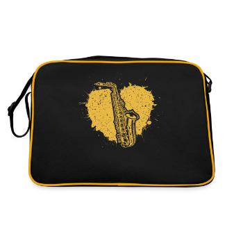 Saxophone Saxophoniste Saxophoniste - Sac Retro - noir/or - Dos
