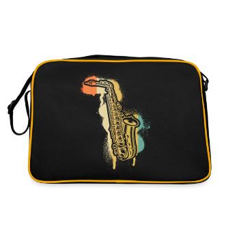 Saxophone Saxophoniste Saxophoniste - Sac Retro - noir/or - Dos