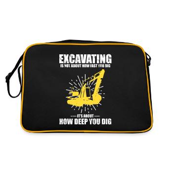 Excavator driver for excavator reverse drivers - Retro Bag - black/gold - Back