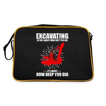 Bagger Sand Bagger für Bach Operator - Retro Tasche - Schwarz/Gold - Hinten