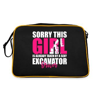 Back Bagger Constrution für Bediener - Retro Tasche - Schwarz/Gold - Hinten